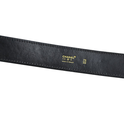 Chanel Black Leather Belt #75/30 96A Small Good