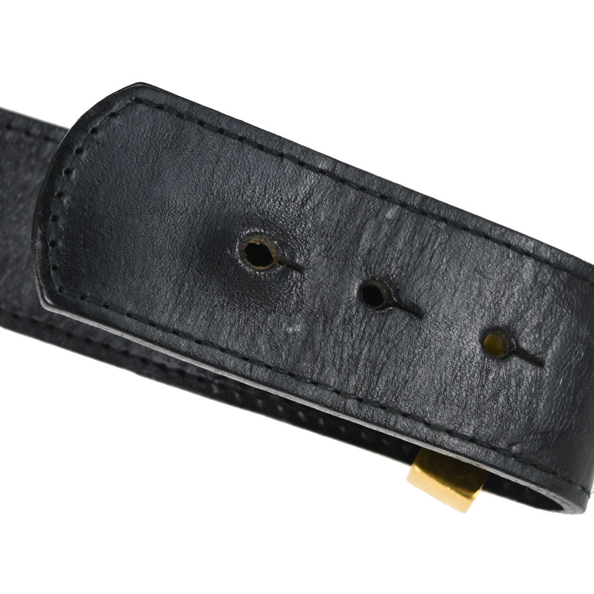 Chanel Black Leather Belt #75/30 96A Small Good
