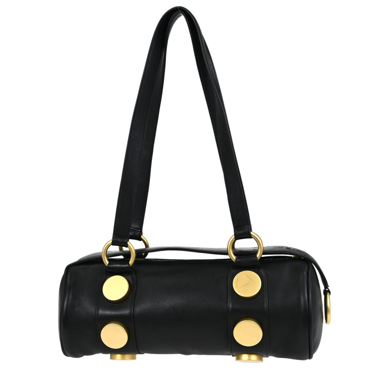 Chanel Black Calfskin Barrel Bag Handbag