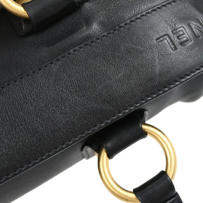 Chanel Black Calfskin Barrel Bag Handbag