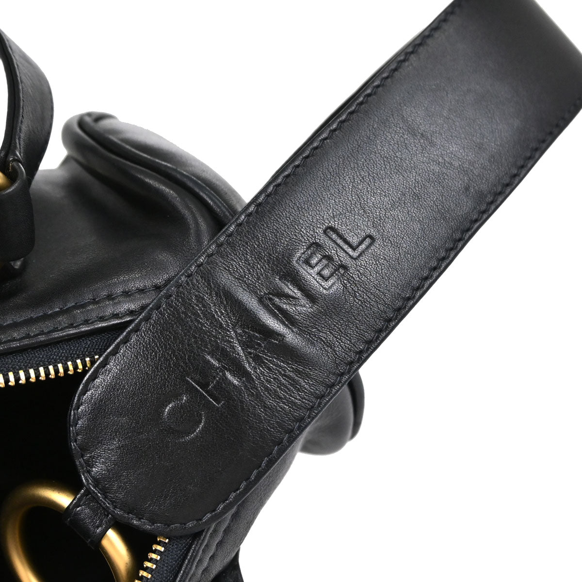 Chanel Black Calfskin Barrel Bag Handbag