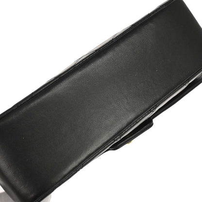 Chanel 1989-1991 Black Lambskin Single Flap Shoulder Bag