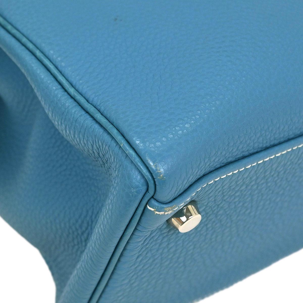 Hermes Blue Jean Togo Kelly 32 Retourne 2way Shoulder Handbag