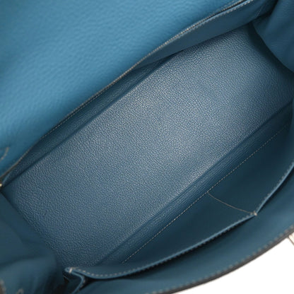 Hermes Blue Jean Togo Kelly 32 Retourne 2way Shoulder Handbag