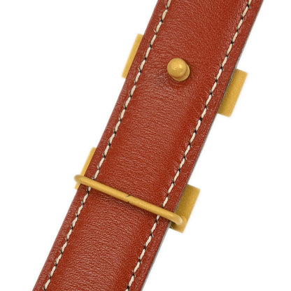 Hermes 1997 Navy Box Calf Constance Reversible Belt #80 Small Good