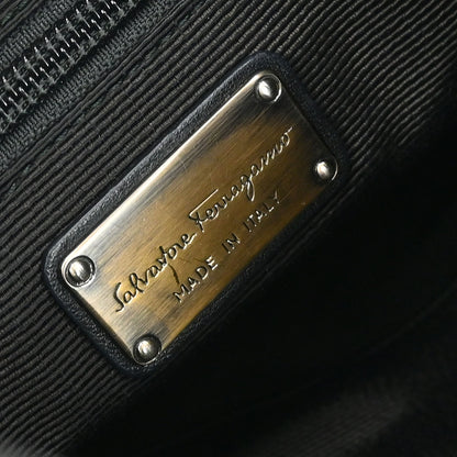 Salvatore Ferragamo Black Nylon Vara Bow Handbag