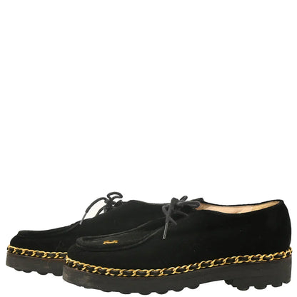Chanel * Velvet Oxford Shoes #37