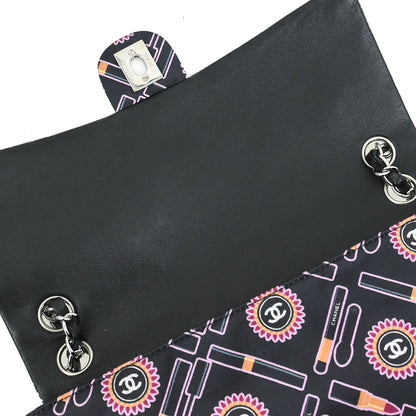 Chanel 2005-2006 Black Satin Classic Single Flap Shoulder Bag