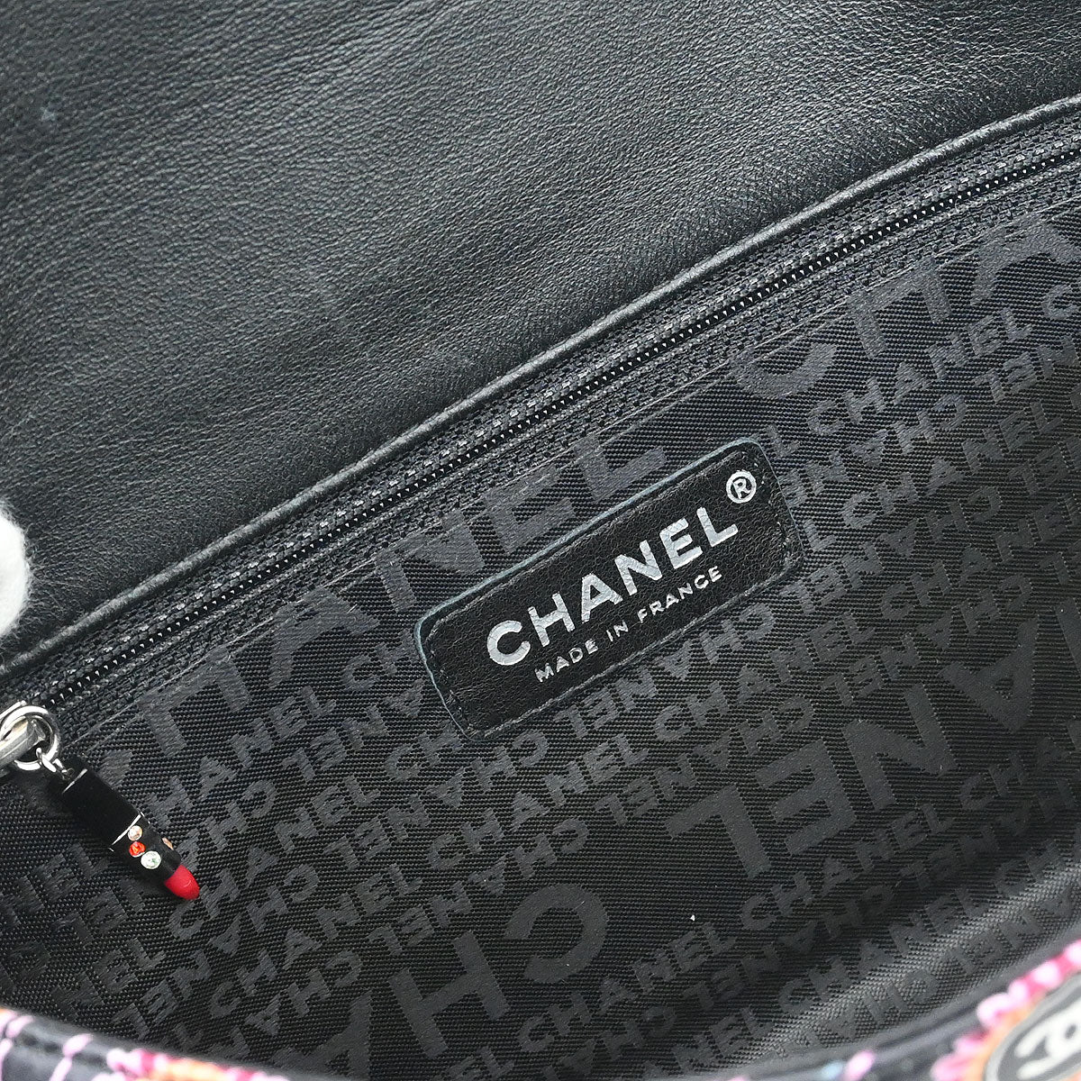 Chanel 2005-2006 Black Satin Classic Single Flap Shoulder Bag