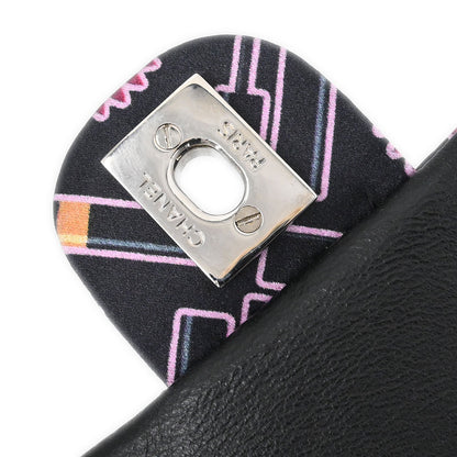 Chanel 2005-2006 Black Satin Classic Single Flap Shoulder Bag