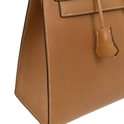 Hermes 2003 Gold Ardennes Kelly 32 Sellier 2way Shoulder Handbag
