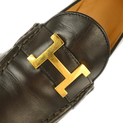 Hermes * Brown Constance Loafers Shoes #35 1/2