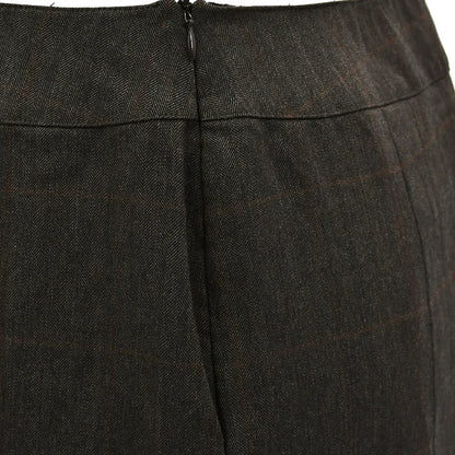Chanel Setup Suit Jacket Skirt Brown 98A #42