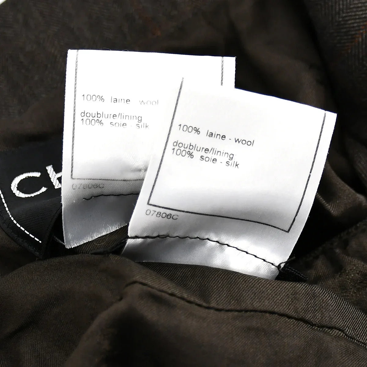 Chanel Setup Suit Jacket Skirt Brown 98A #42