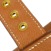 Hermes 1999 Gold Courchevel Sac a Depeches 38 Briefcase