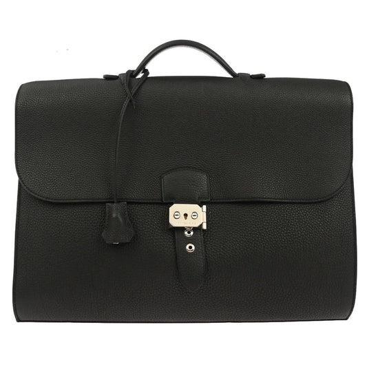 Hermes Black Togo Sac a Depeches 38 Business Bag Handbag