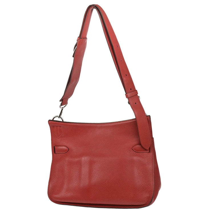 Hermes 2009 Rouge H Taurillon Clemence Jypsiere 34 Shoulder Bag