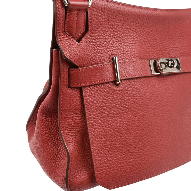 Hermes 2009 Rouge H Taurillon Clemence Jypsiere 34 Shoulder Bag