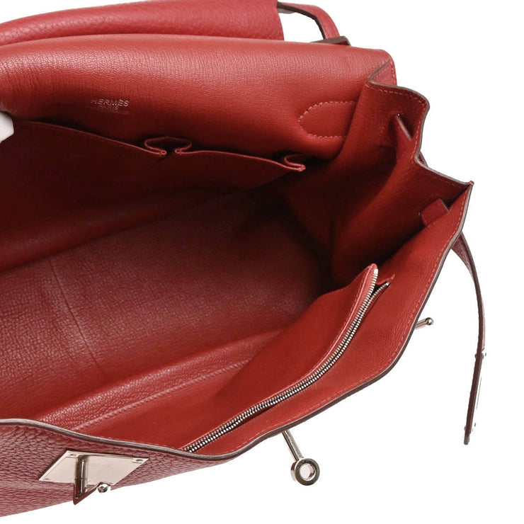 Hermes 2009 Rouge H Taurillon Clemence Jypsiere 34 Shoulder Bag