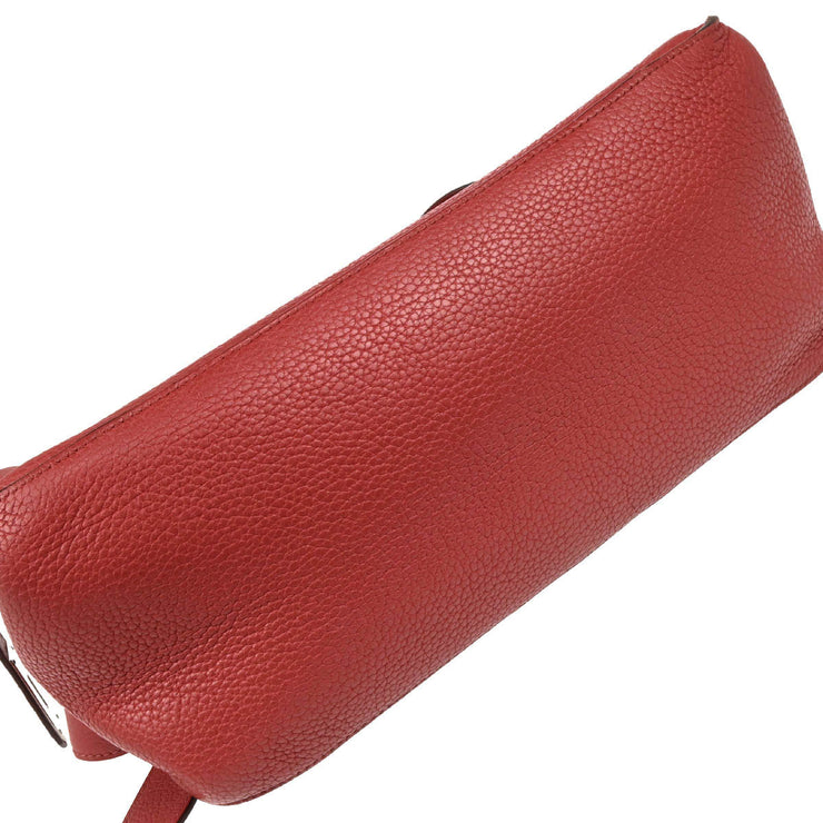 Hermes 2009 Rouge H Taurillon Clemence Jypsiere 34 Shoulder Bag
