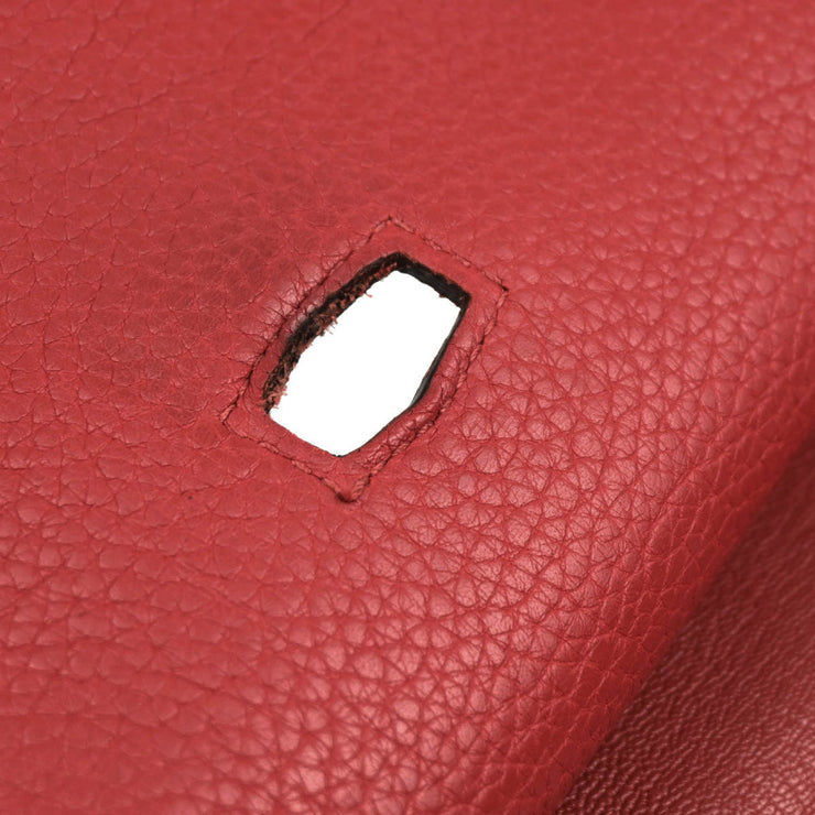 Hermes 2009 Rouge H Taurillon Clemence Jypsiere 34 Shoulder Bag