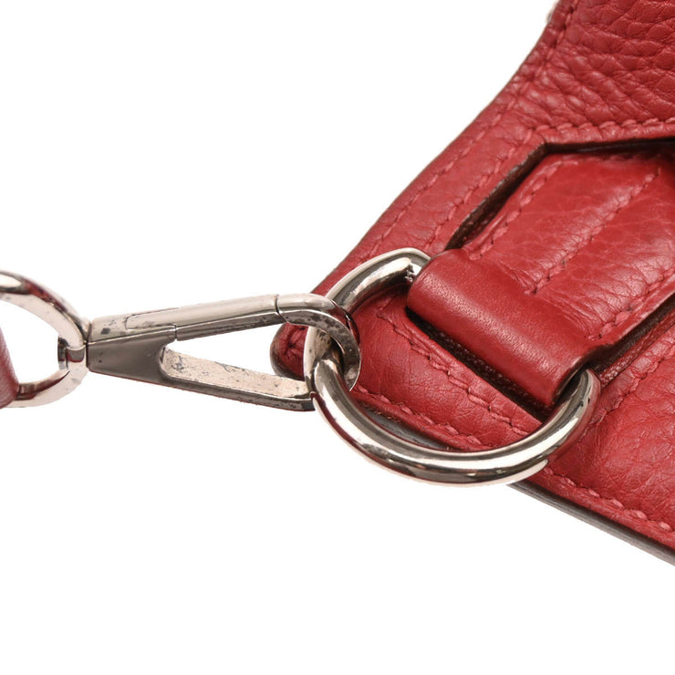Hermes 2009 Rouge H Taurillon Clemence Jypsiere 34 Shoulder Bag