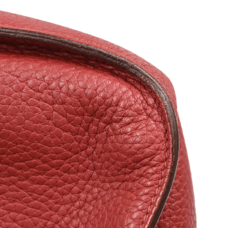 Hermes 2009 Rouge H Taurillon Clemence Jypsiere 34 Shoulder Bag