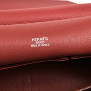 Hermes 2009 Rouge H Taurillon Clemence Jypsiere 34 Shoulder Bag