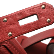 Hermes 2009 Rouge H Taurillon Clemence Jypsiere 34 Shoulder Bag