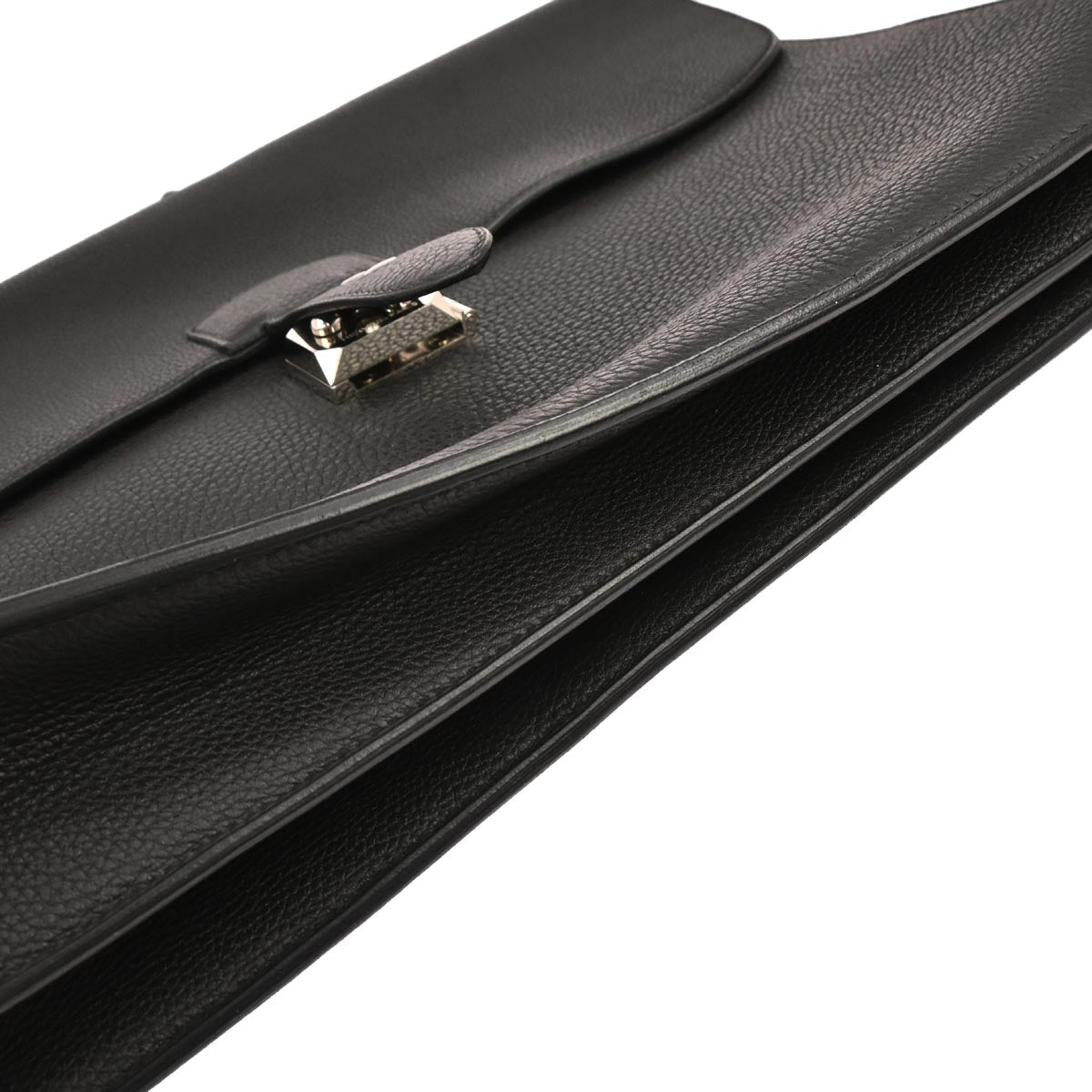 Hermes Black Togo Sac a Depeches 38 Business Bag Handbag