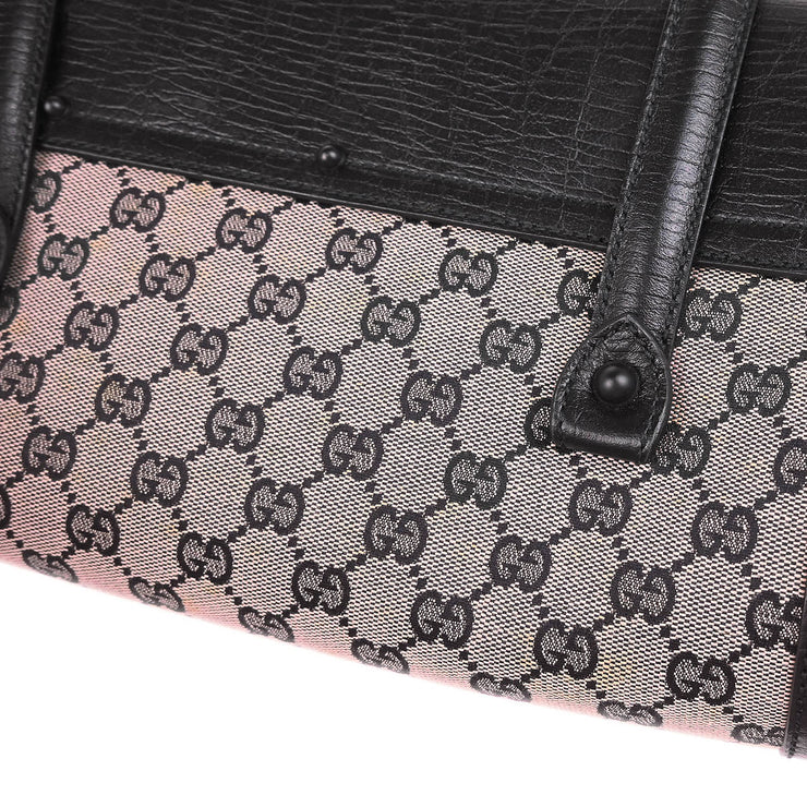 Gucci Black GG Bamboo Handbag
