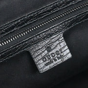 Gucci Black GG Bamboo Handbag