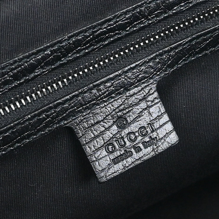 Gucci Black GG Bamboo Handbag