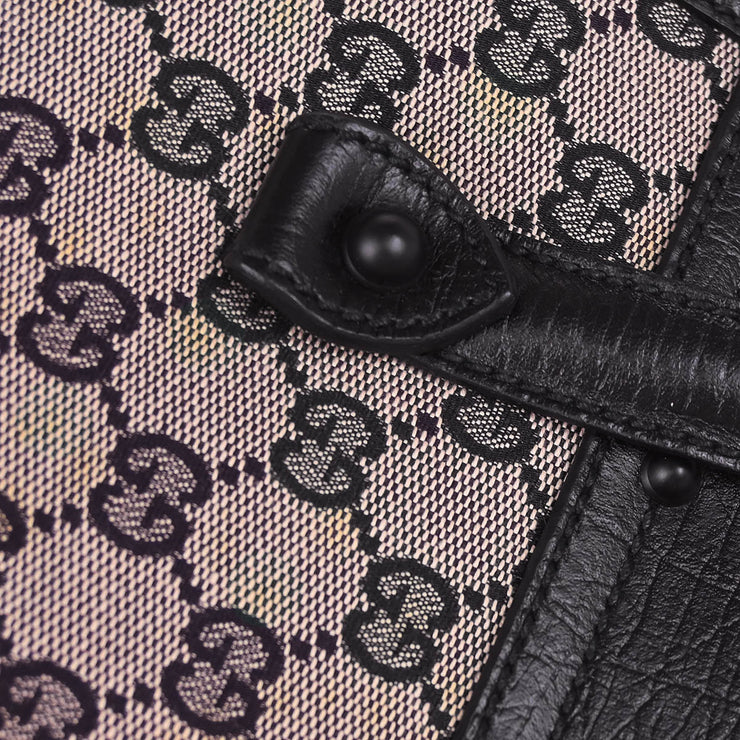 Gucci Black GG Bamboo Handbag