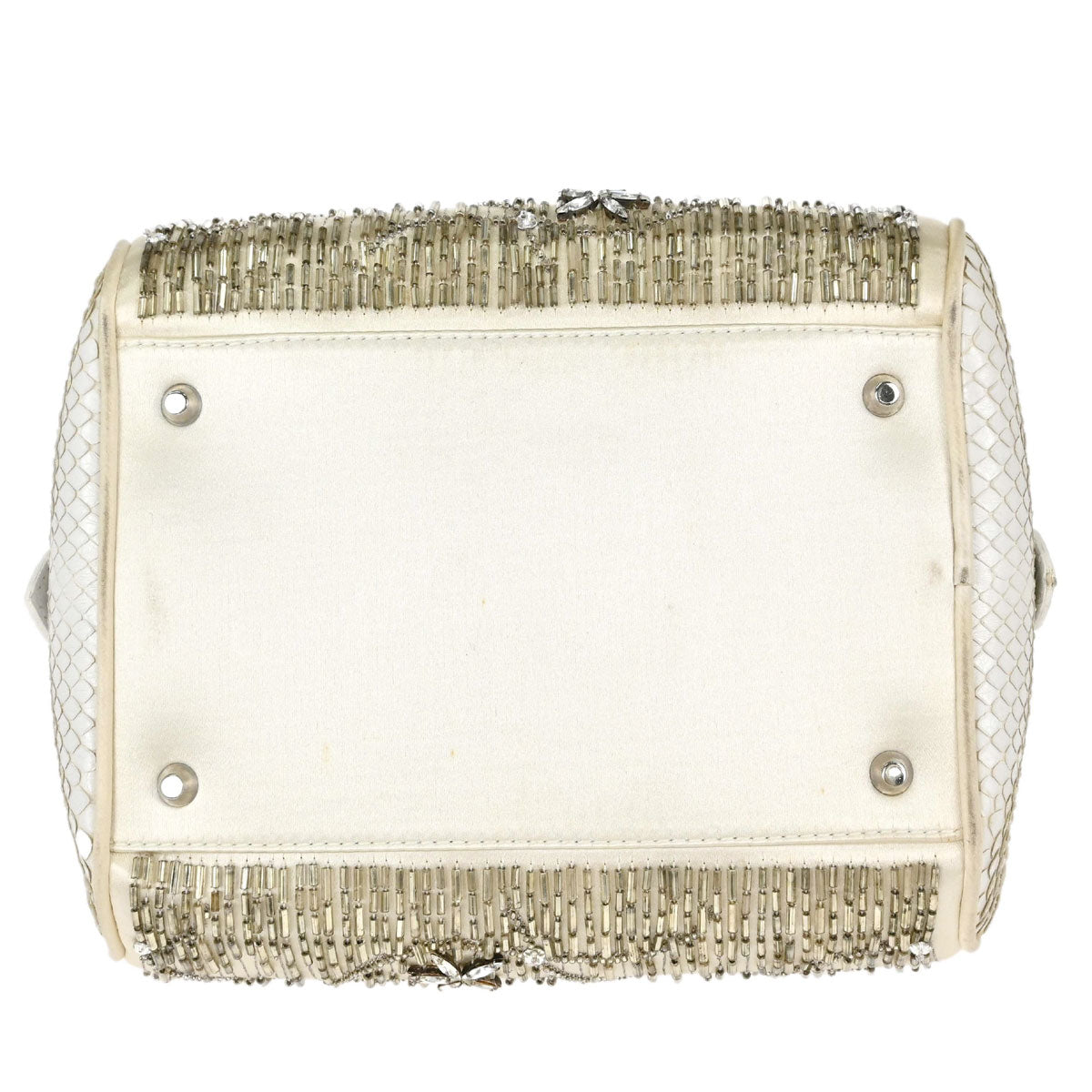 Christian Dior * White Python Gambler Dice Handbag
