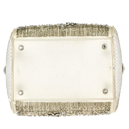 Christian Dior * White Python Gambler Dice Handbag