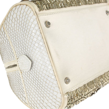 Christian Dior * White Python Gambler Dice Handbag