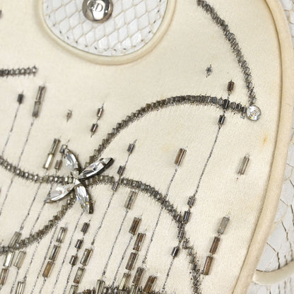 Christian Dior * White Python Gambler Dice Handbag