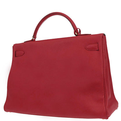 Hermes Rouge Garance Ardennes Kelly 40 Retourne Handbag
