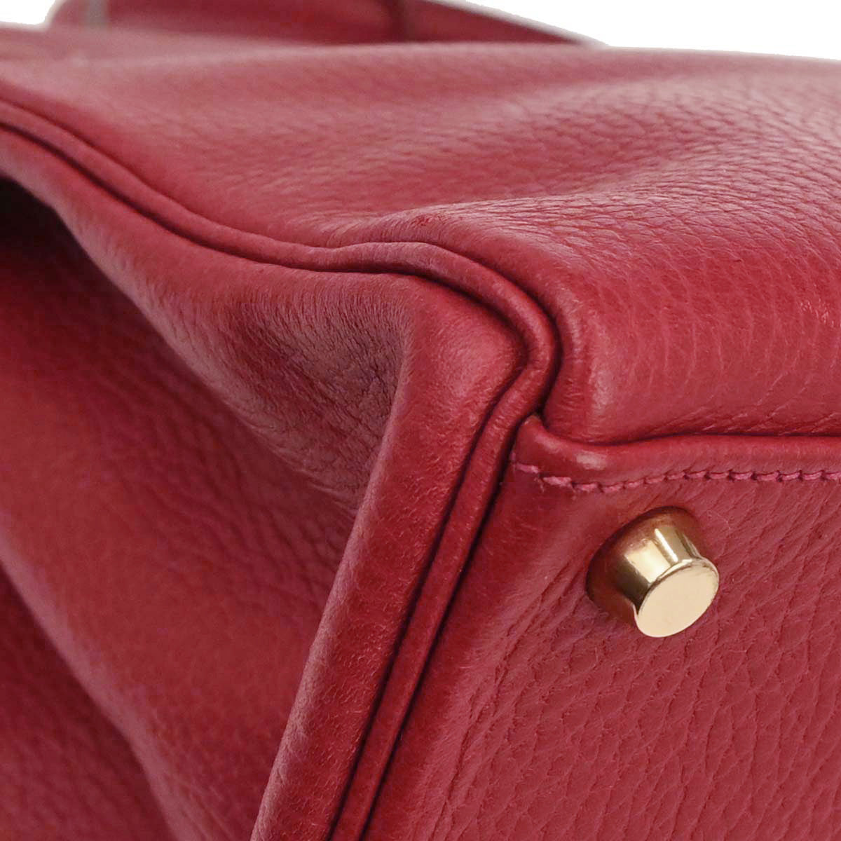 Hermes Rouge Garance Ardennes Kelly 40 Retourne Handbag