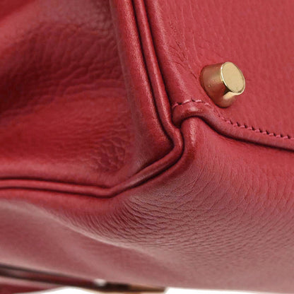 Hermes Rouge Garance Ardennes Kelly 40 Retourne Handbag