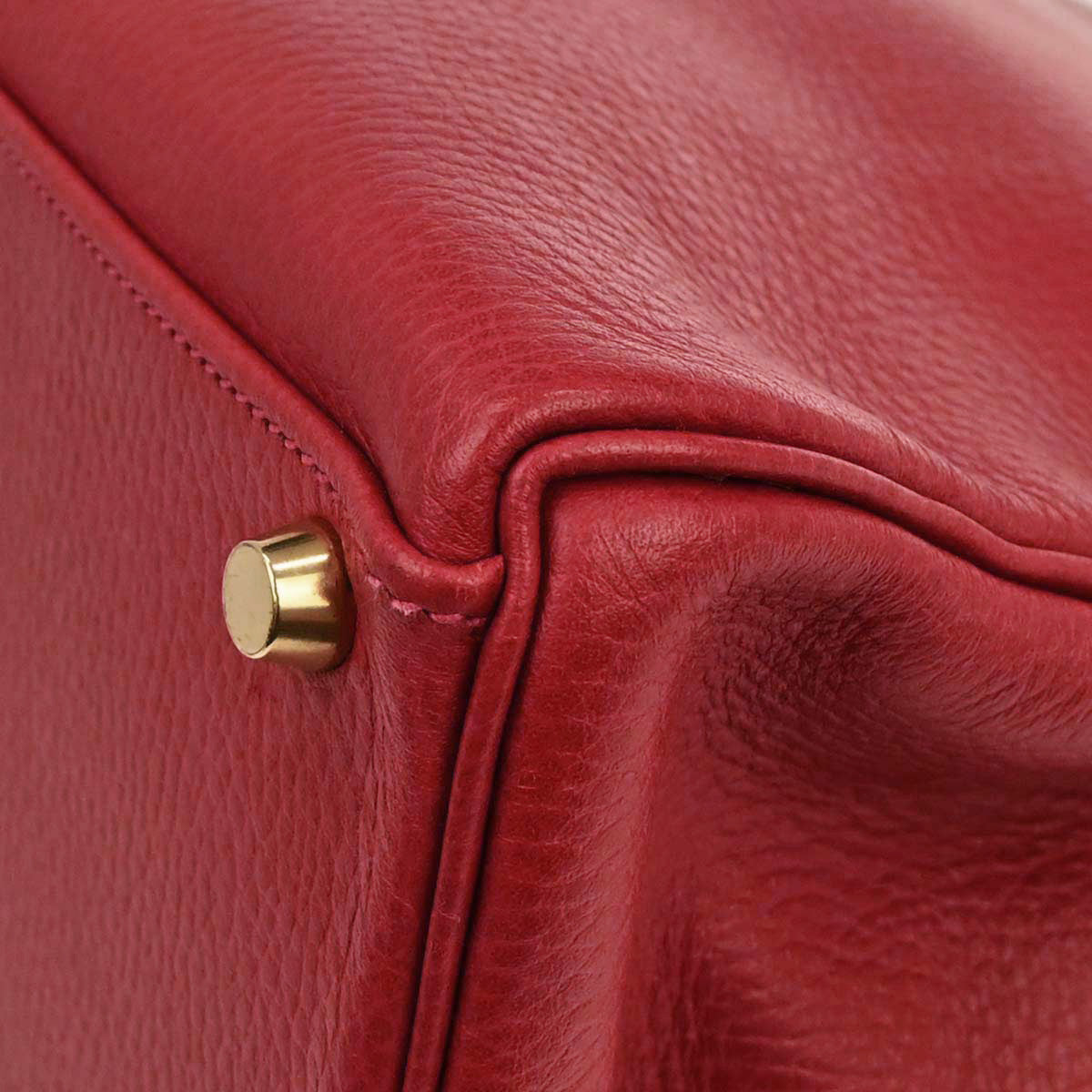 Hermes Rouge Garance Ardennes Kelly 40 Retourne Handbag