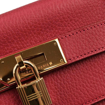 Hermes Rouge Garance Ardennes Kelly 40 Retourne Handbag