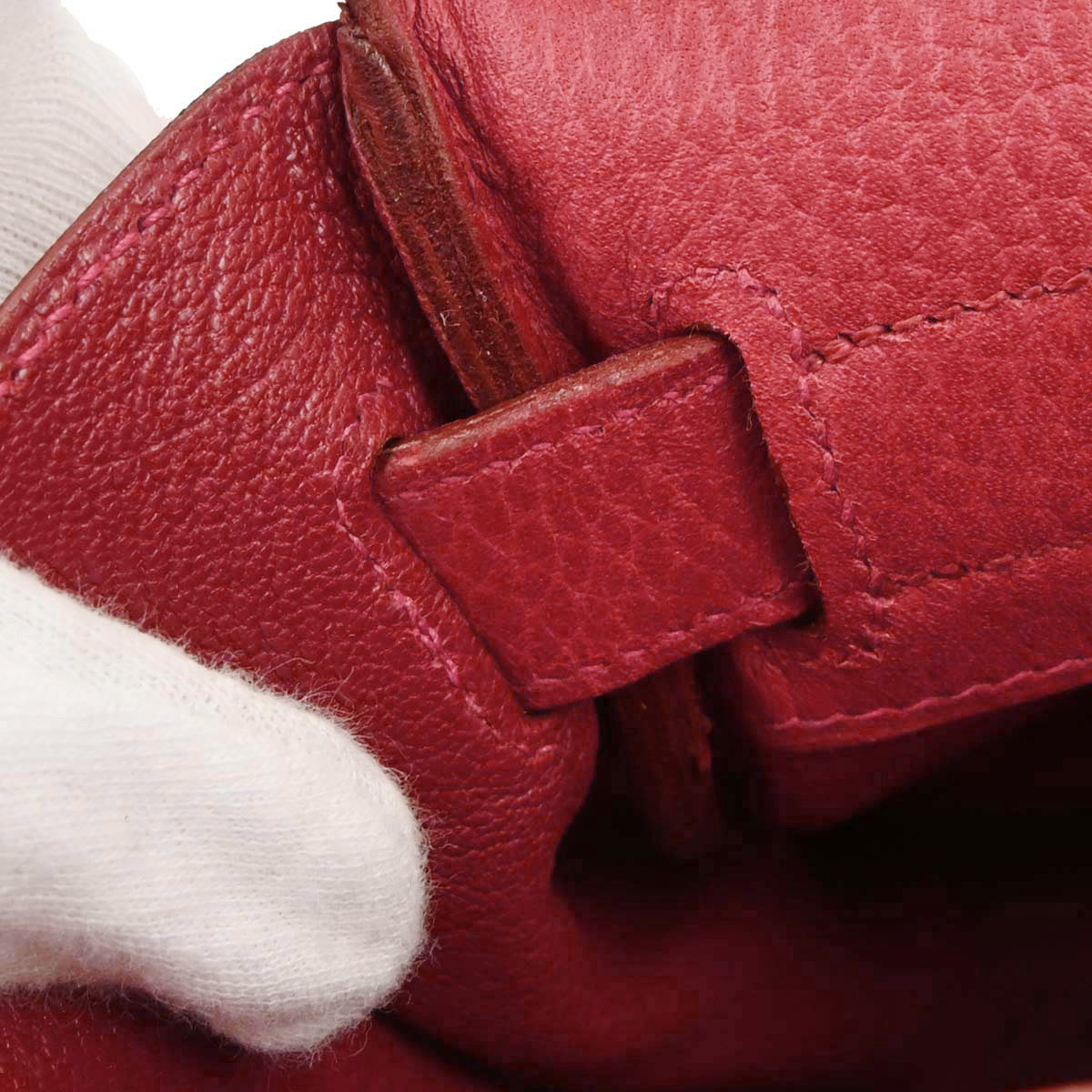 Hermes Rouge Garance Ardennes Kelly 40 Retourne Handbag