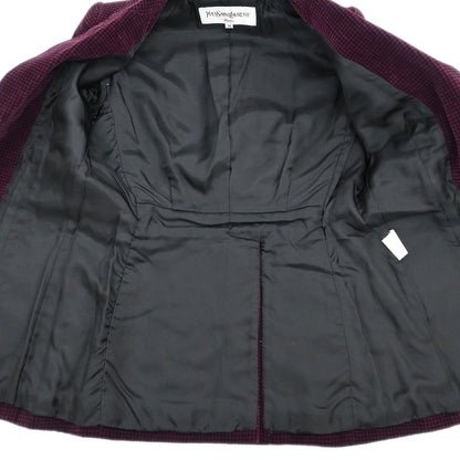 Yves Saint Laurent Setup Suit Jacket Skirt Bordeaux #M