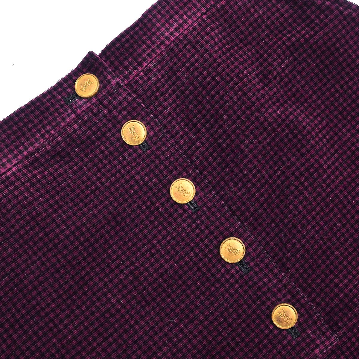 Yves Saint Laurent Setup Suit Jacket Skirt Bordeaux #M