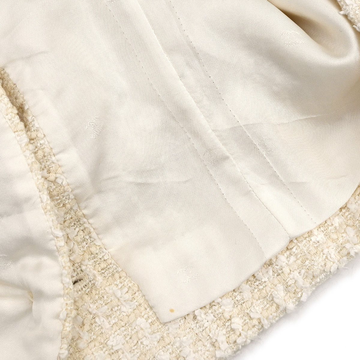 Chanel 1995 Setup Suit Jacket Skirt White #40