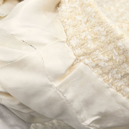 Chanel 1995 Setup Suit Jacket Skirt White #40