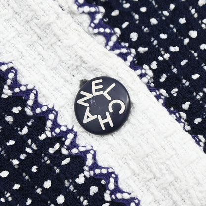 Chanel 1996 Setup Suit Jacket Skirt Navy #38