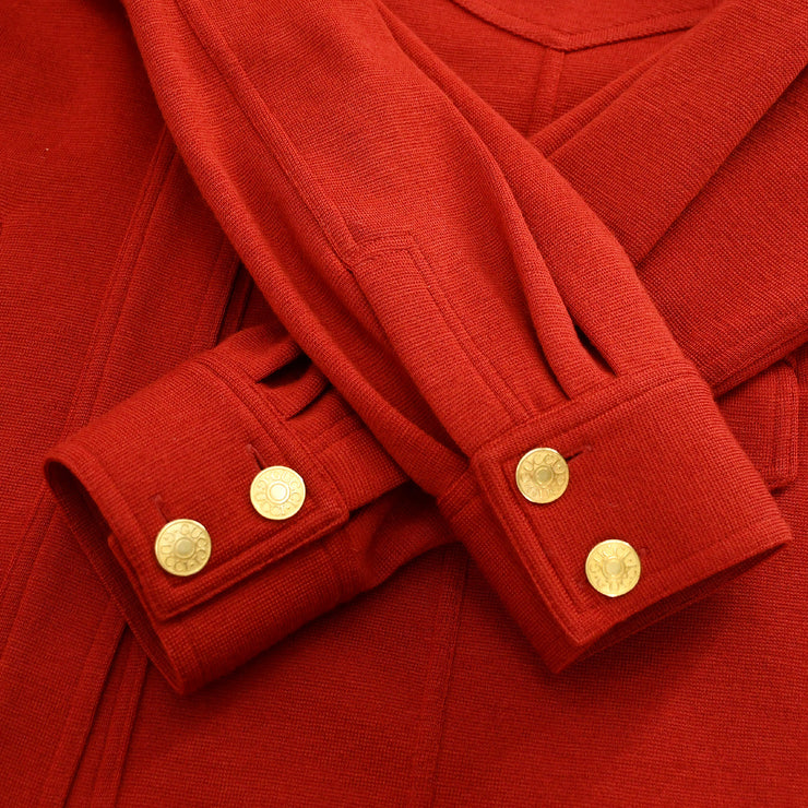 Gucci Setup Suit Jacket Skirt Red